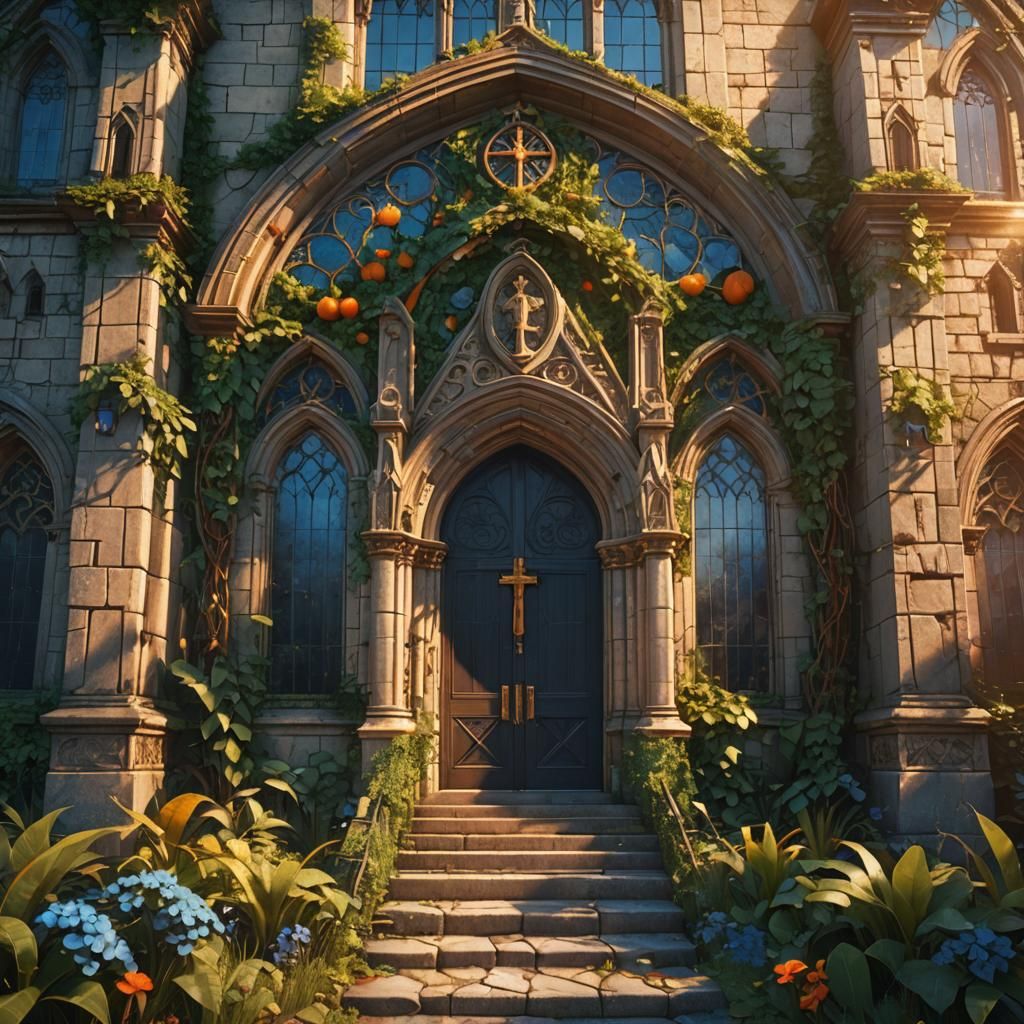 Old Church Building Concept Art in Unreal Engine