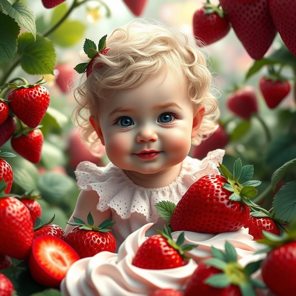 Whimsical Strawberry Birthday Party in a Fantastical Garden