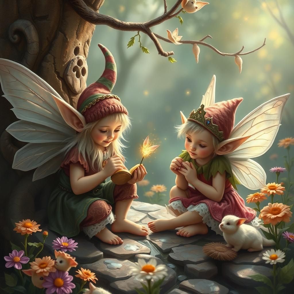 Elves and Fairies in a Mystical World