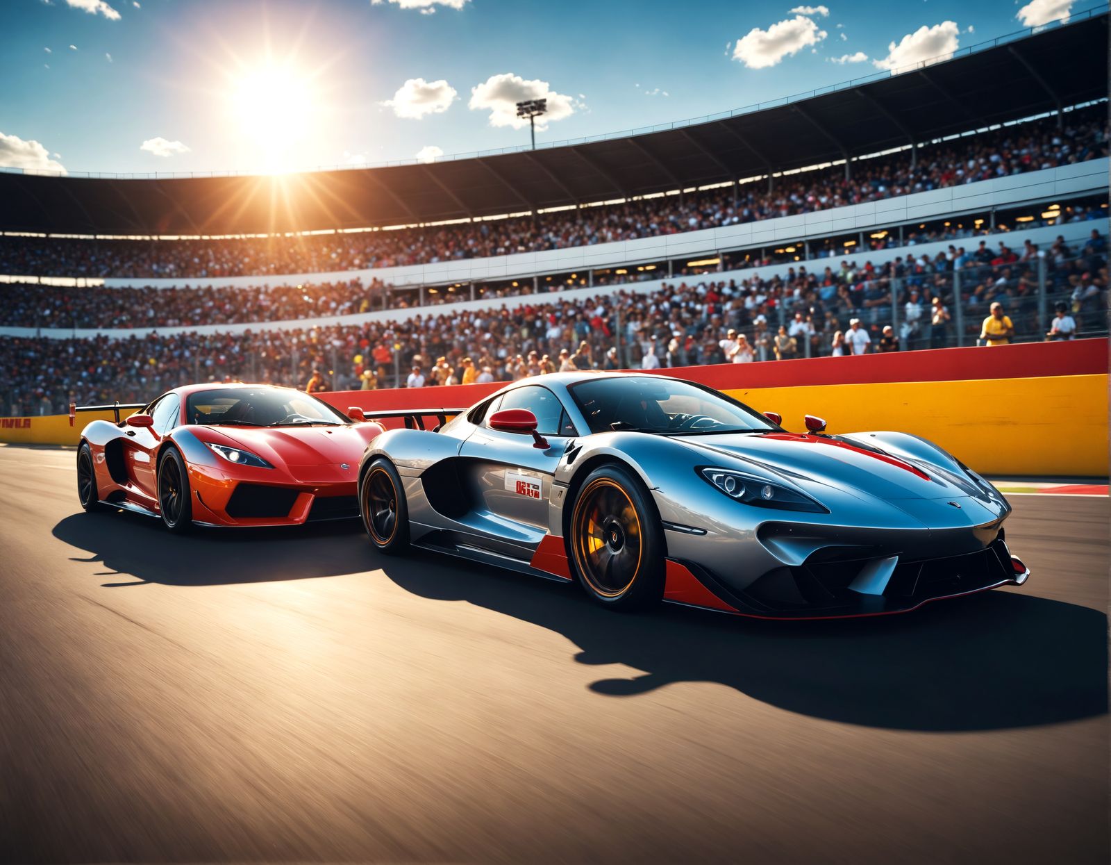 Race Car on Sunny Track in Hyper-Realistic Detail