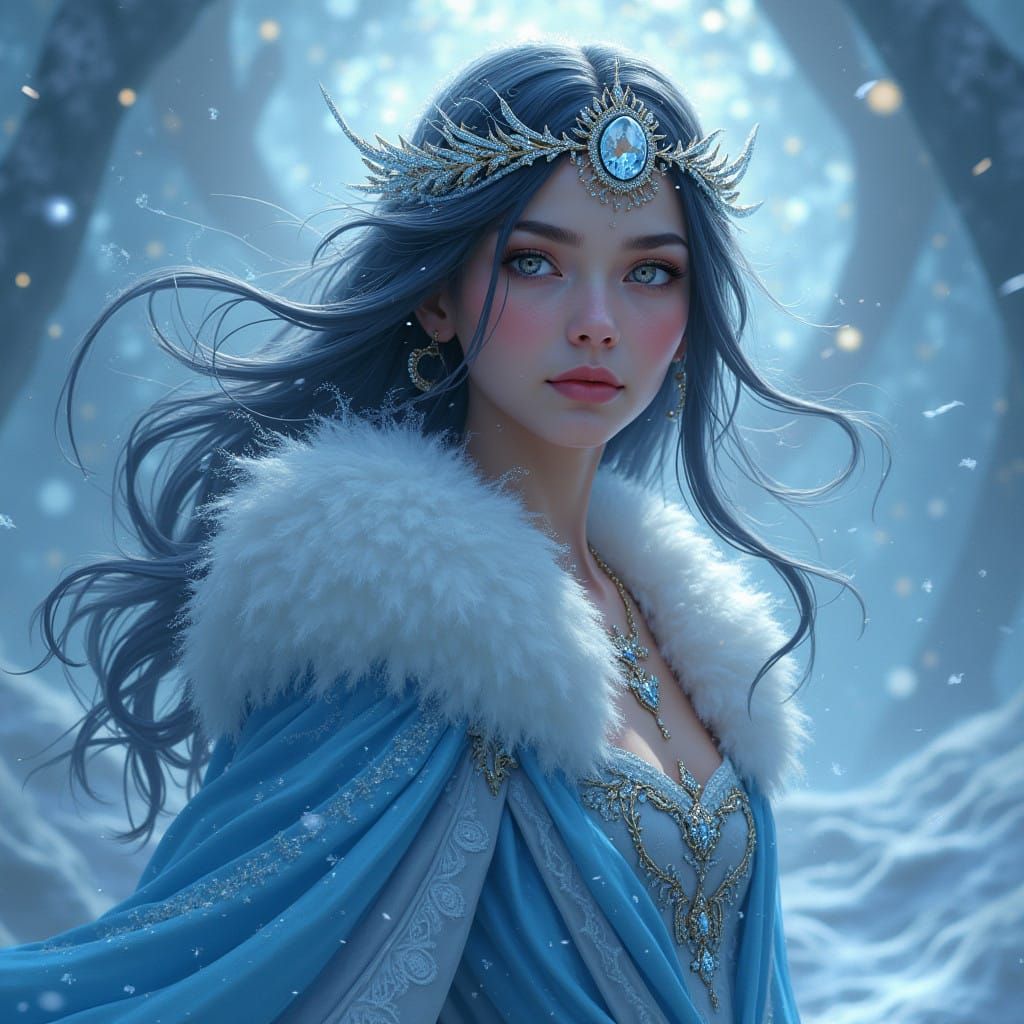 Winter Goddess Reigns Over Frosty Realms