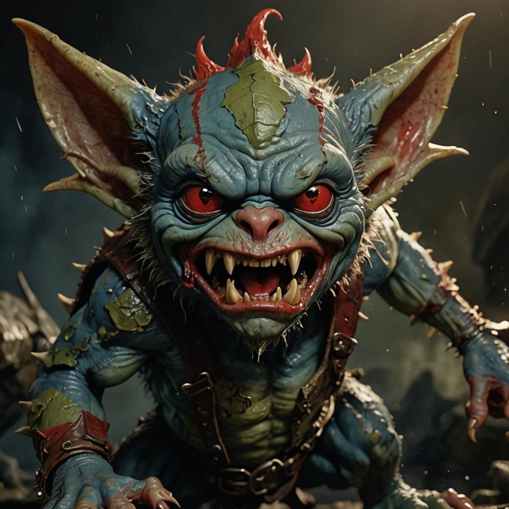Angry Blue-Skinned Goblin Creature