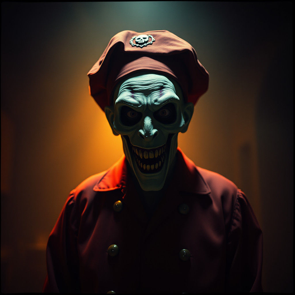 Terrifying Horror Character in Gothic Cinematic Style