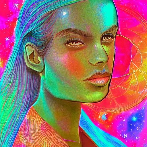 Melat Portrait in Astral Cosmic Style