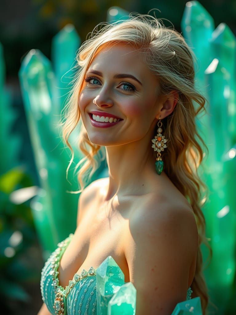 Crystal Woman in Emerald Garden Photography