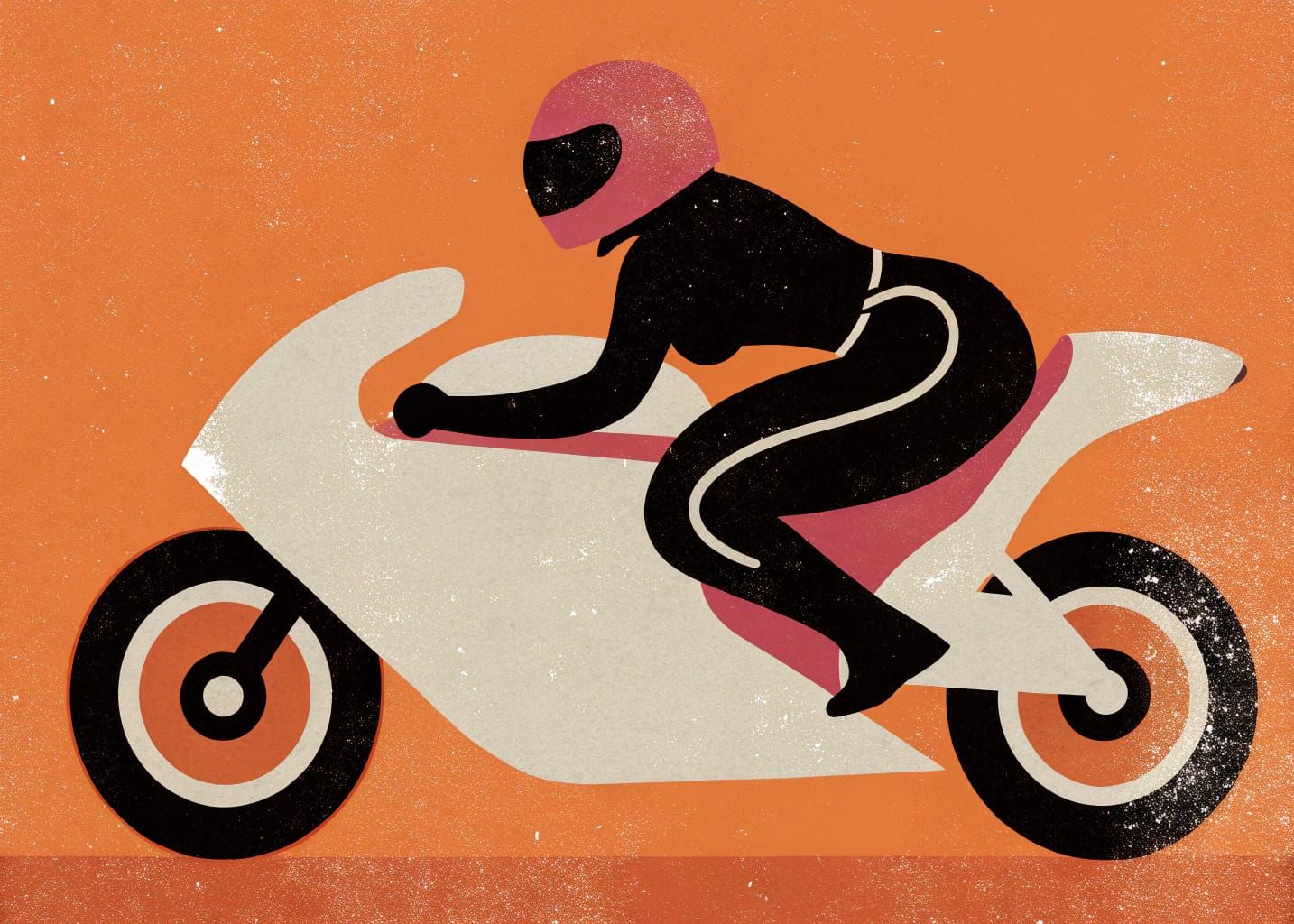 Woman on Suzuki Fireblade Motorcycle in Neon Tokyo City at N...