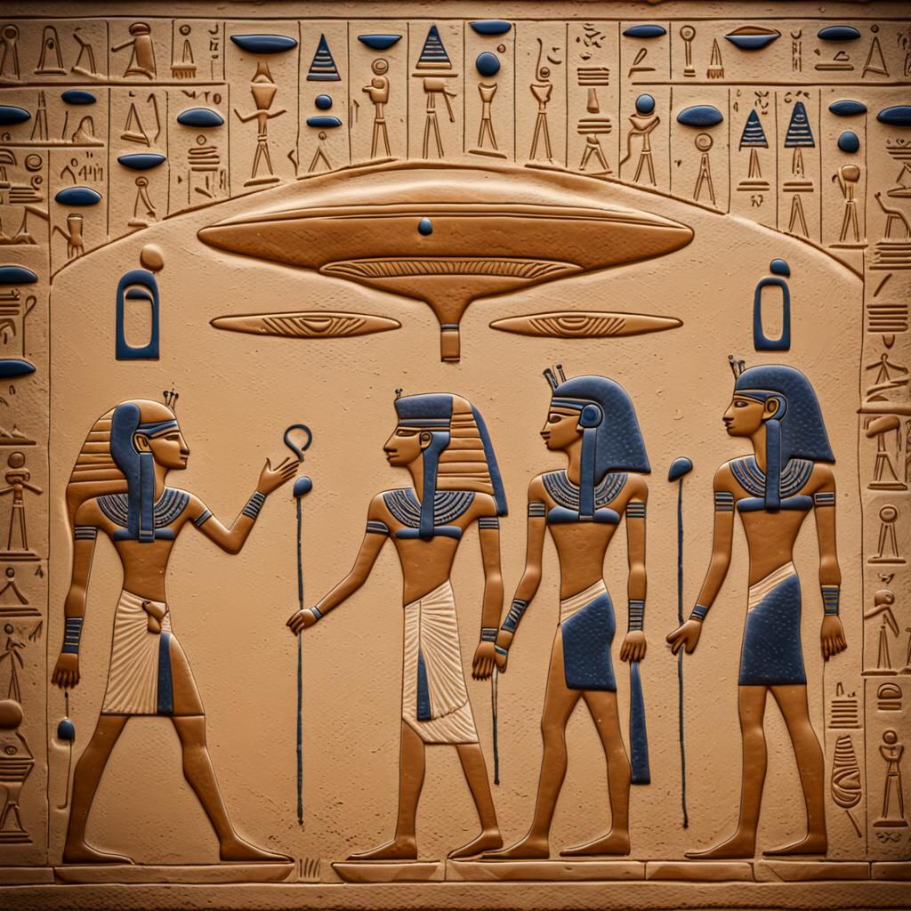 Egyptian Hieroglyphics Depicting Alien Contact