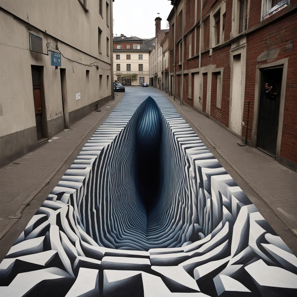 Optical Illusion Street Art: Abyss