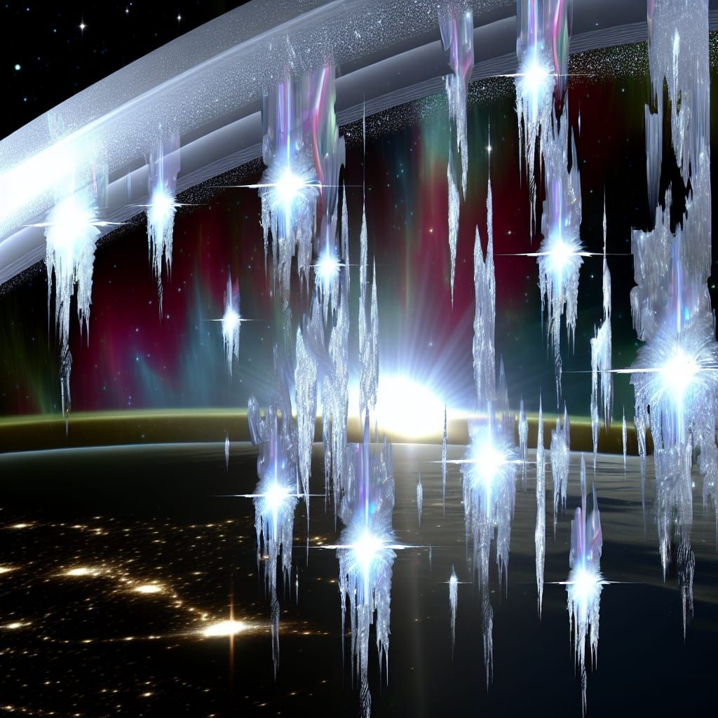 Ethereal Frozen Light Structures in Space