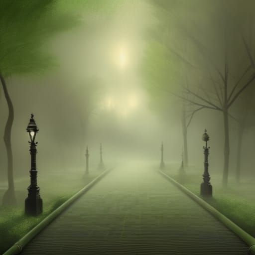 1880s Misty London Street