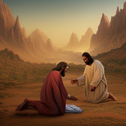 Jesus Heals a Leper in the Desert