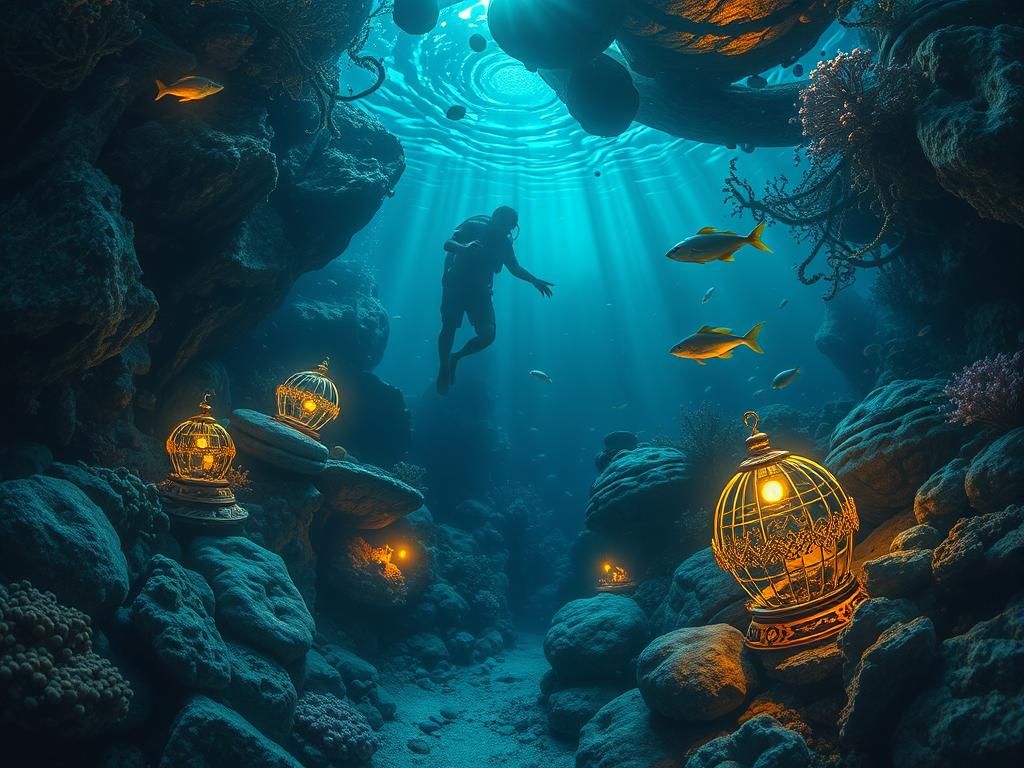 Glowing Hidden Treasures in Underwater Marvels