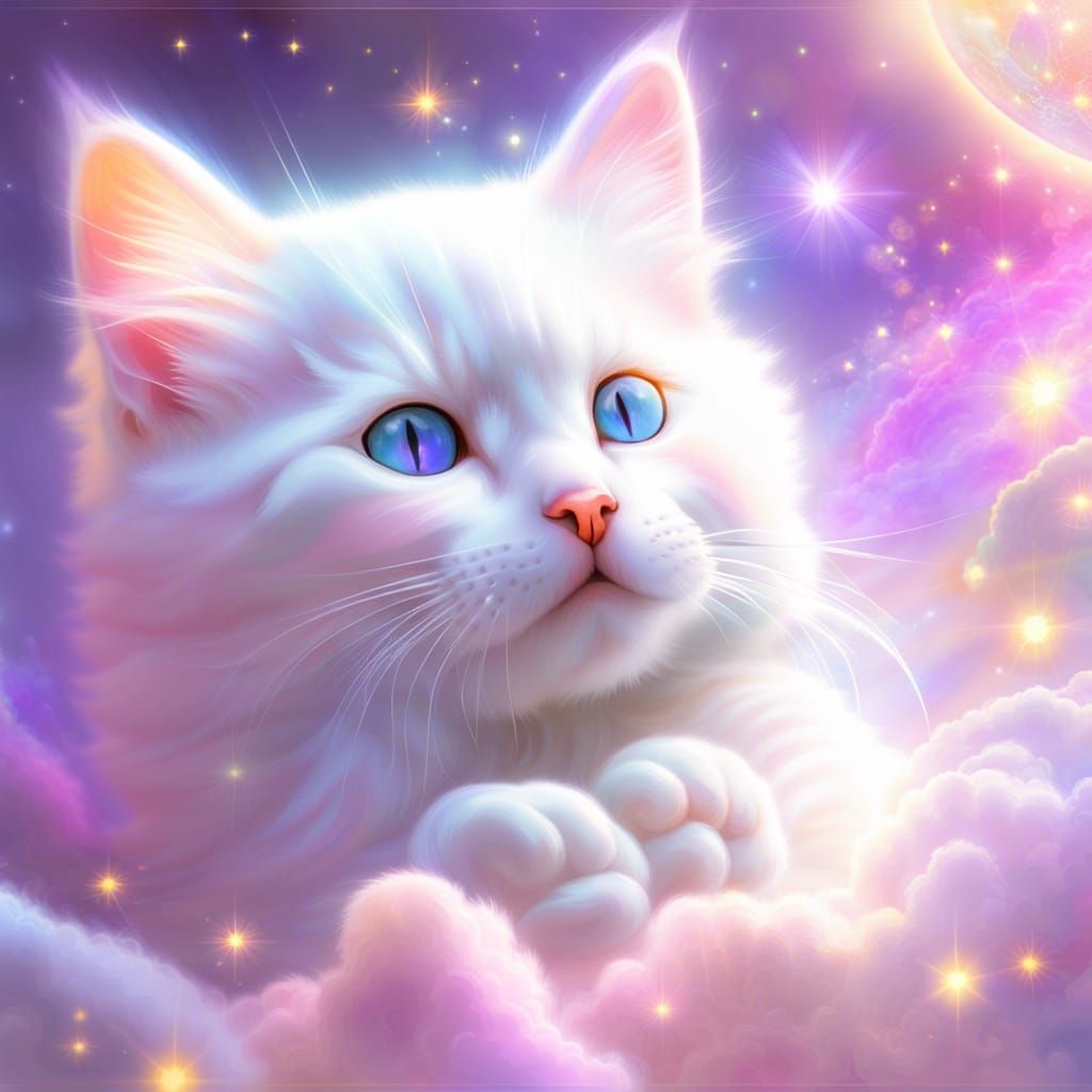 Dreamlike Kittens with Rainbow Auras