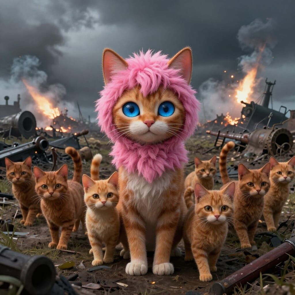 Siamese Cat Leads Caramel Army in WWI Battlefield