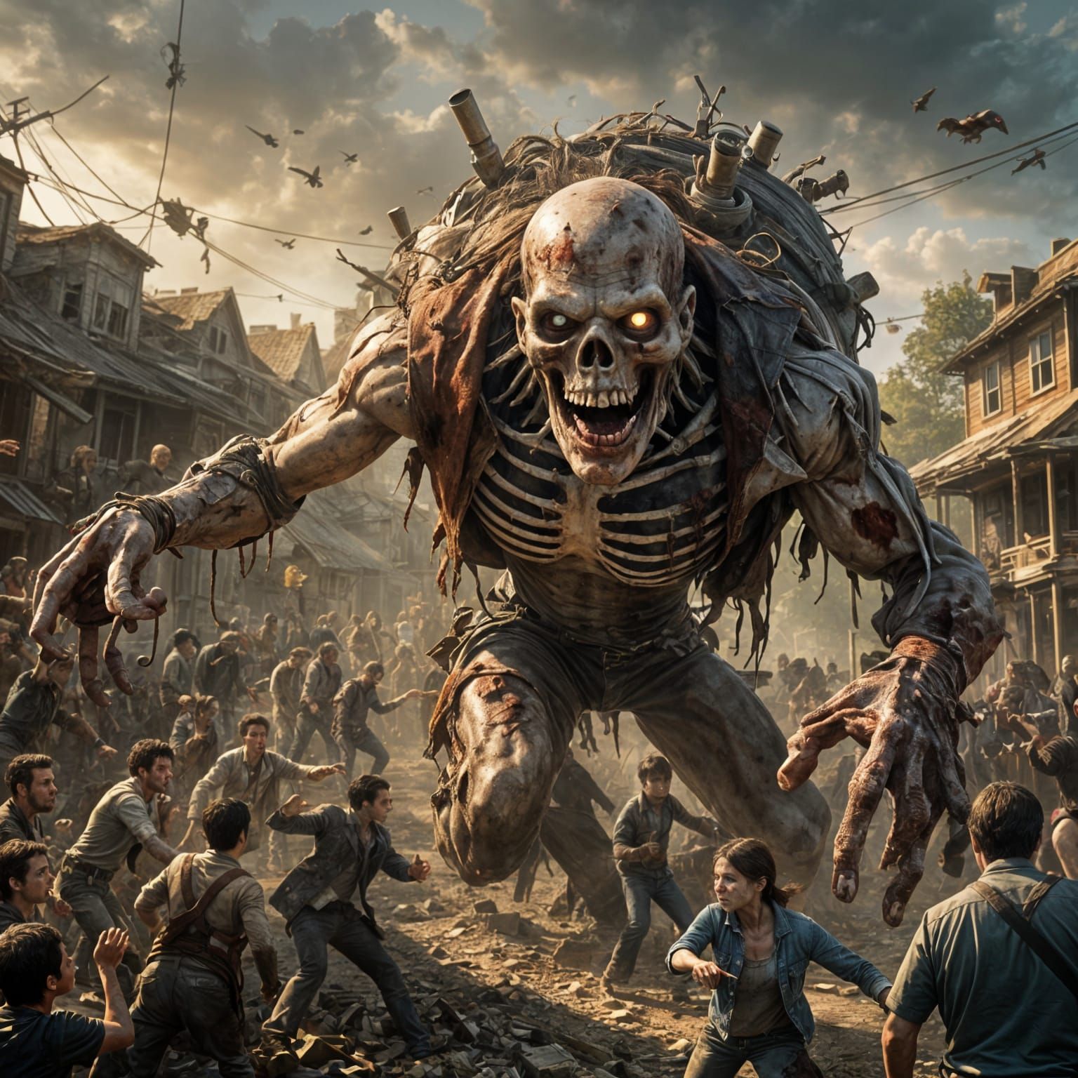 Surreal Zombie Portrait in Dreamlike Realism