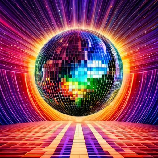 Hyper Detailed Iridescent Disco Ball