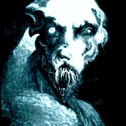 Quandale Dingle as a Demon in Engraving Style