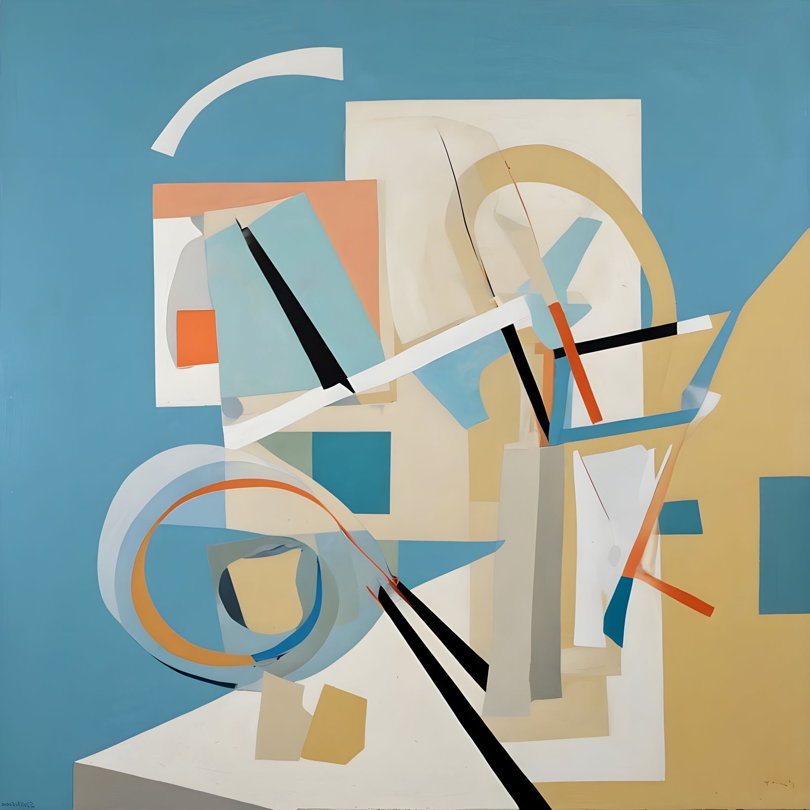 Abstract Still Life in Contemporary Style
