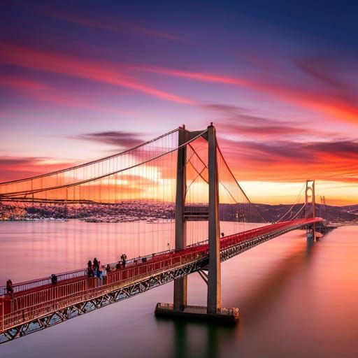 Lisbon's Ponte 25 de Abril Bridge in 3D