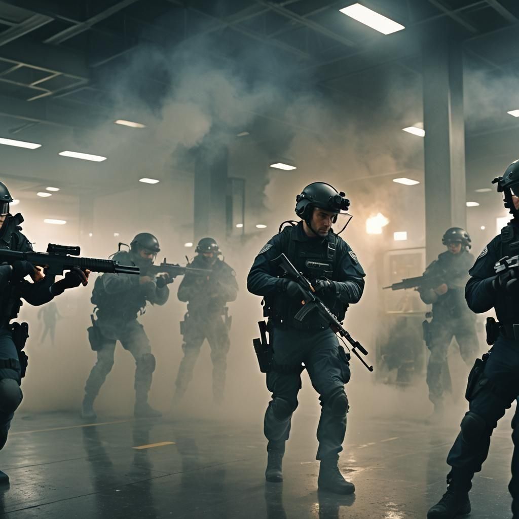 Airport Gunfight: SWAT Team Under Fire
