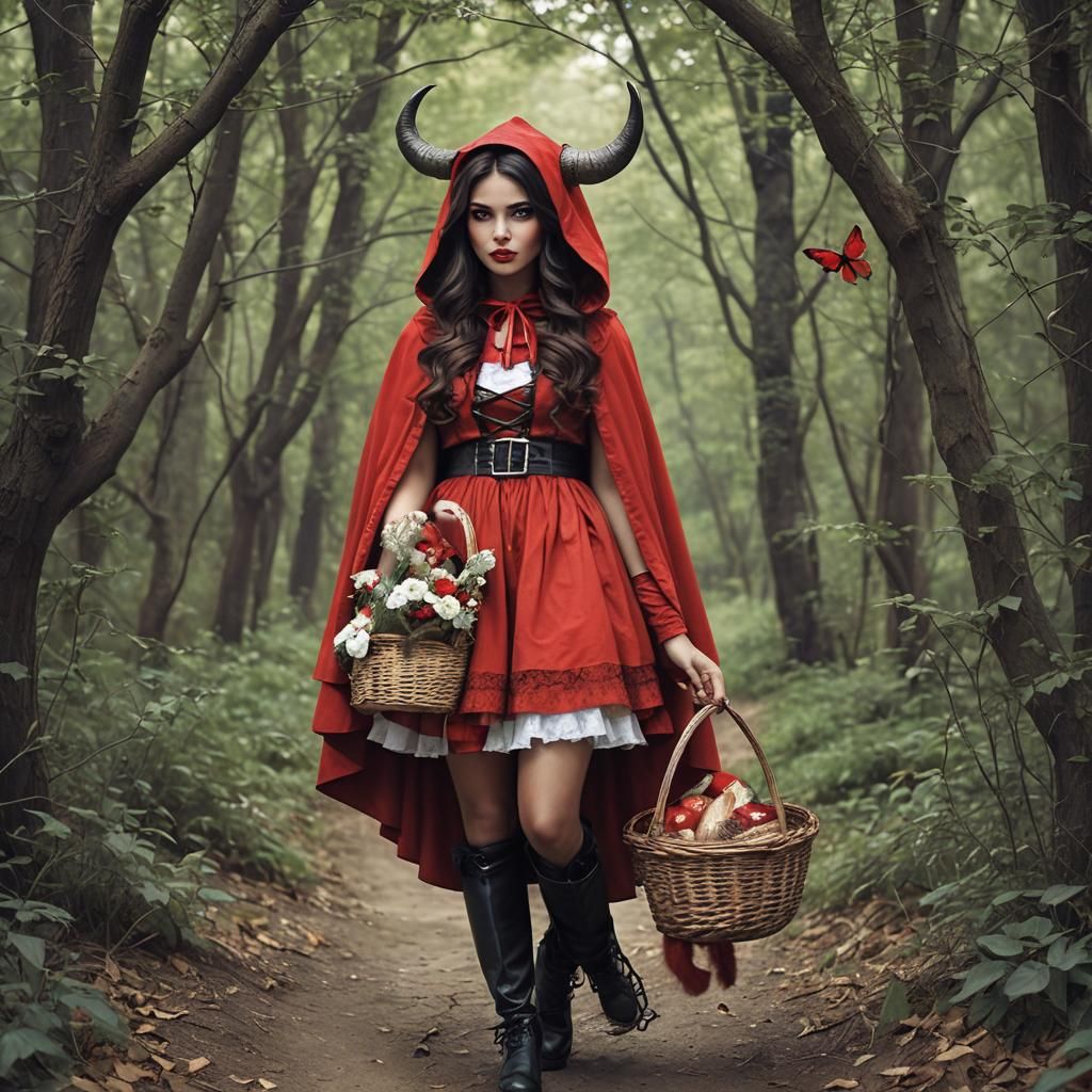 Taurus Woman as Little Red Riding Hood