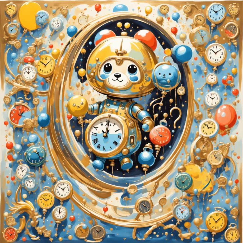 Whimsical Balloon Animal in Pop Art Style