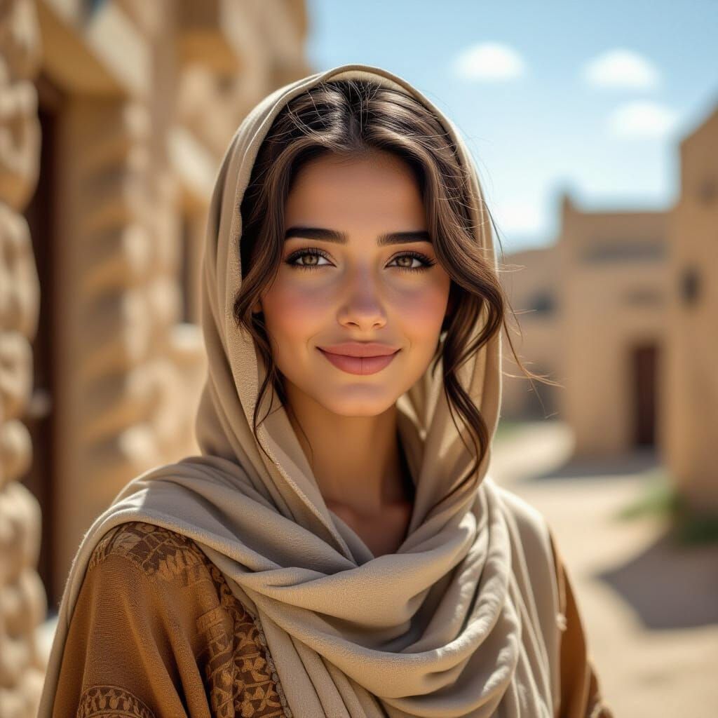 Ancient Hebrew Woman Portrait in Photorealistic Style