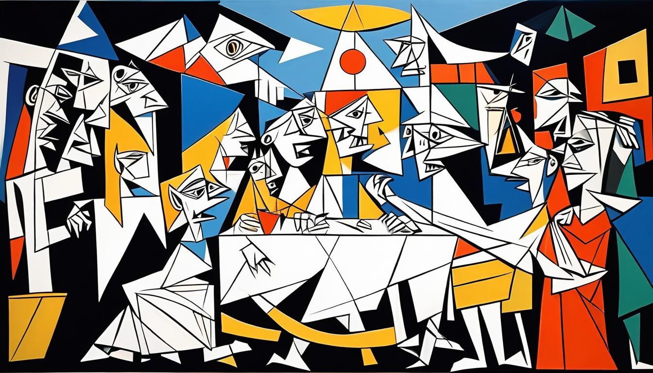 Cubist Wedding Party Inspired by Guernica