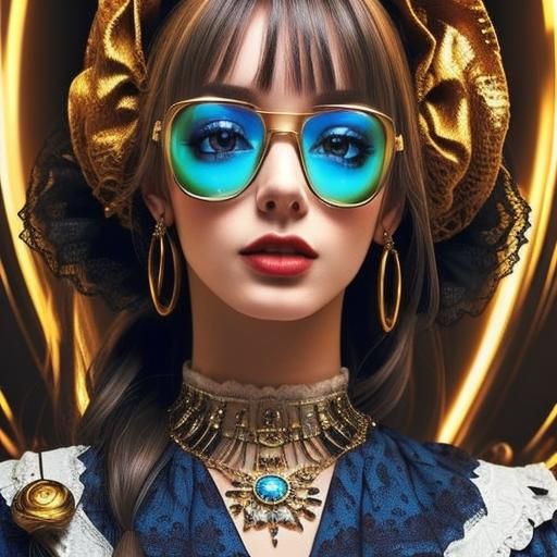 Luminous Surreal Portrait in a Psychedelic Style