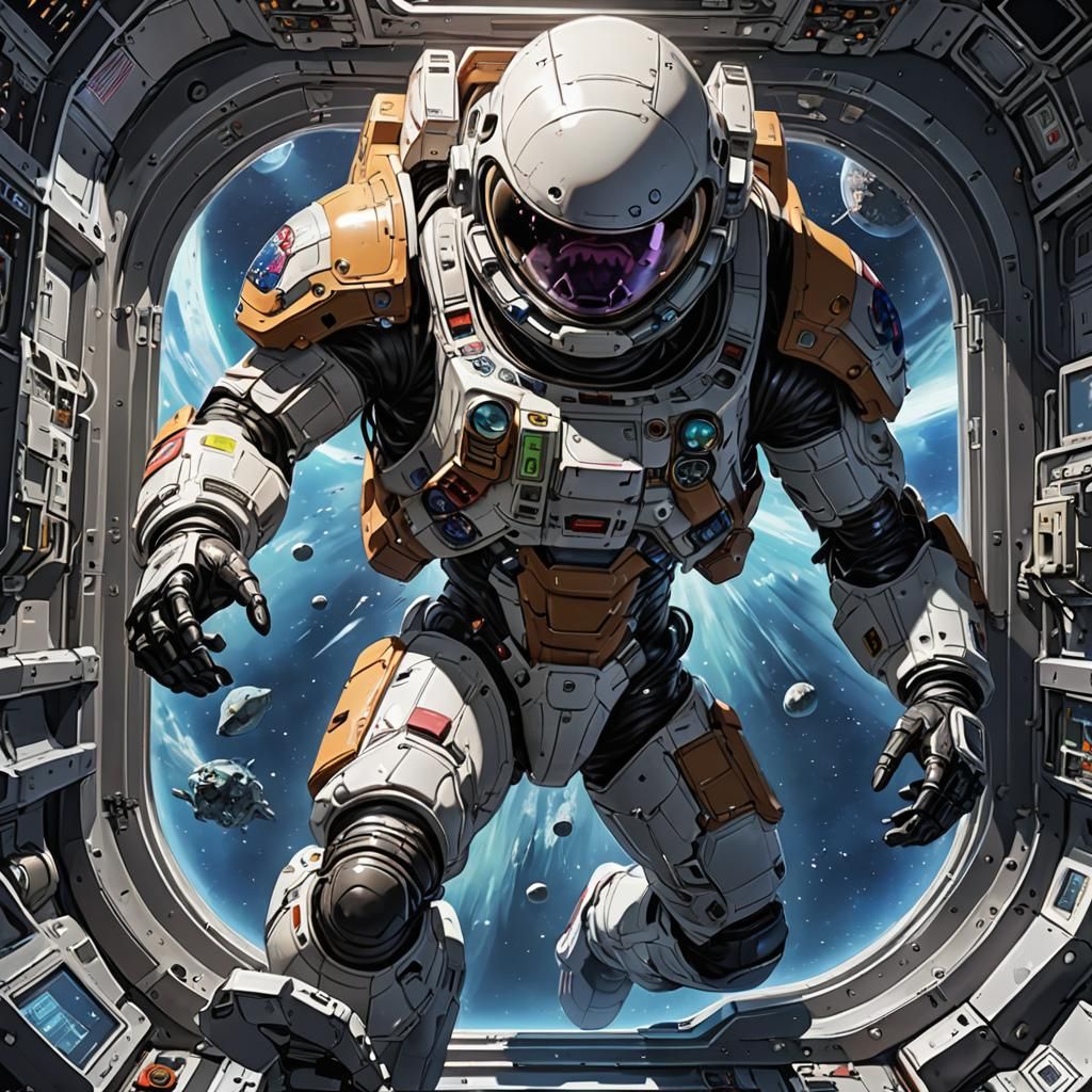 Alien Chestburster Emerges in Anime Style