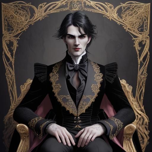 Victorian Vampire Prince in Hyperrealistic Style