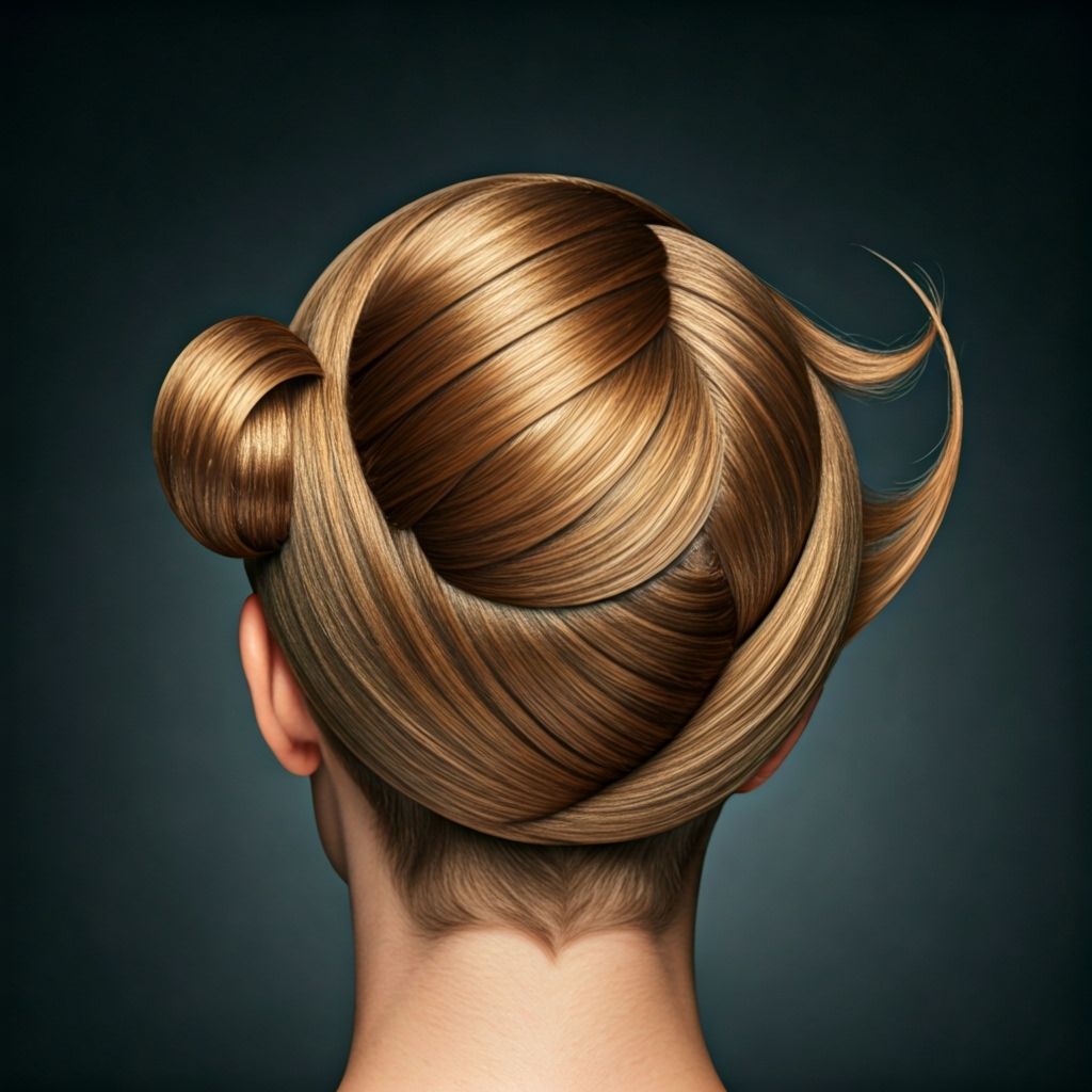 Geometric Hair Sculpture: Abstract Shapes in Hair