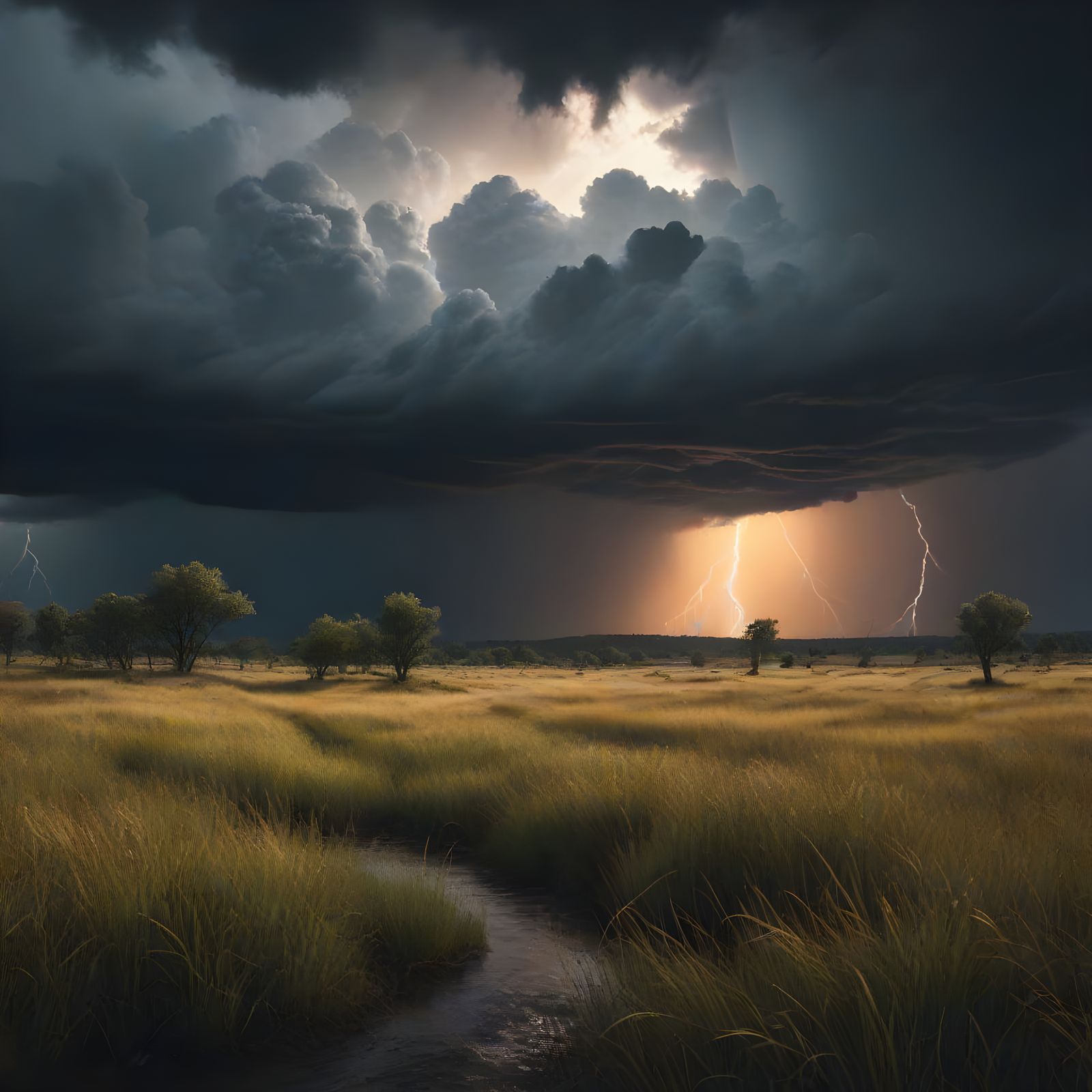 Ethereal Stormscape in Hyper-Realistic Panorama