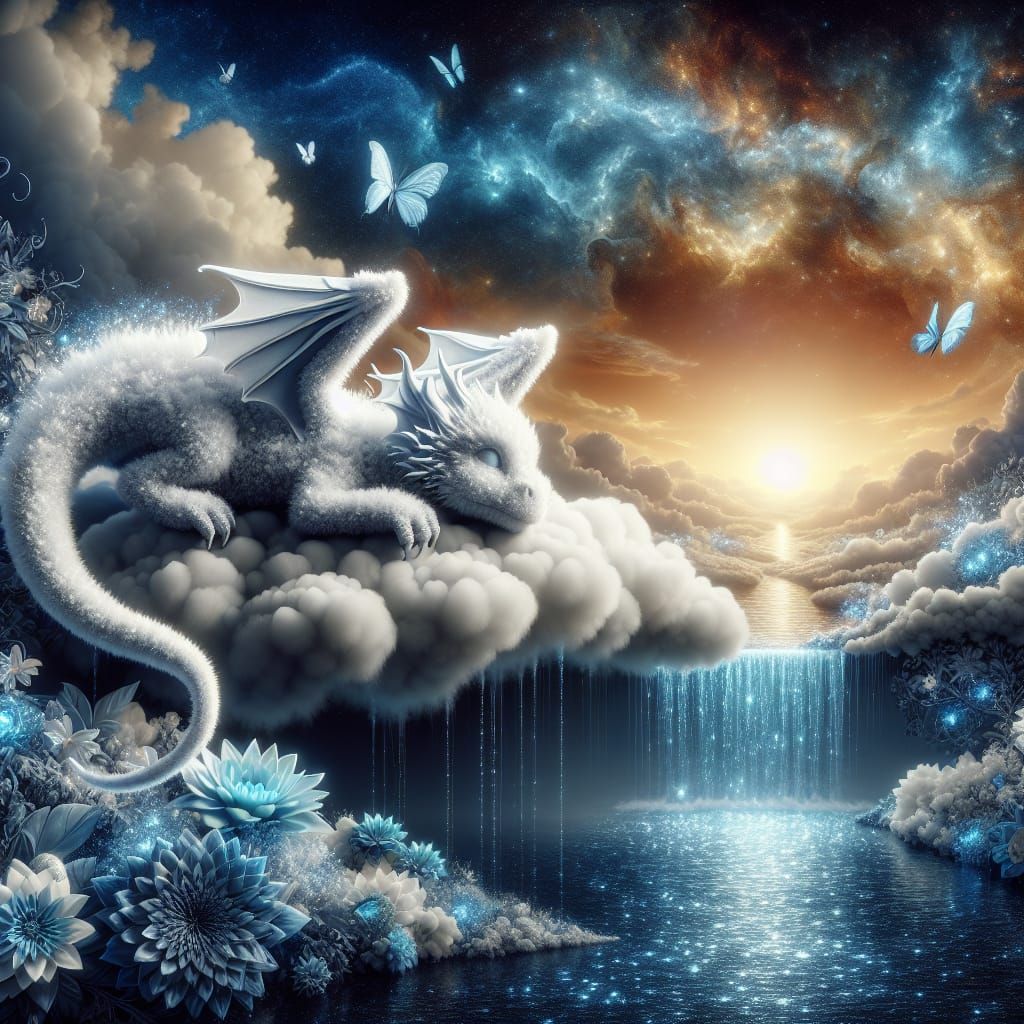 Dragon in blue dream