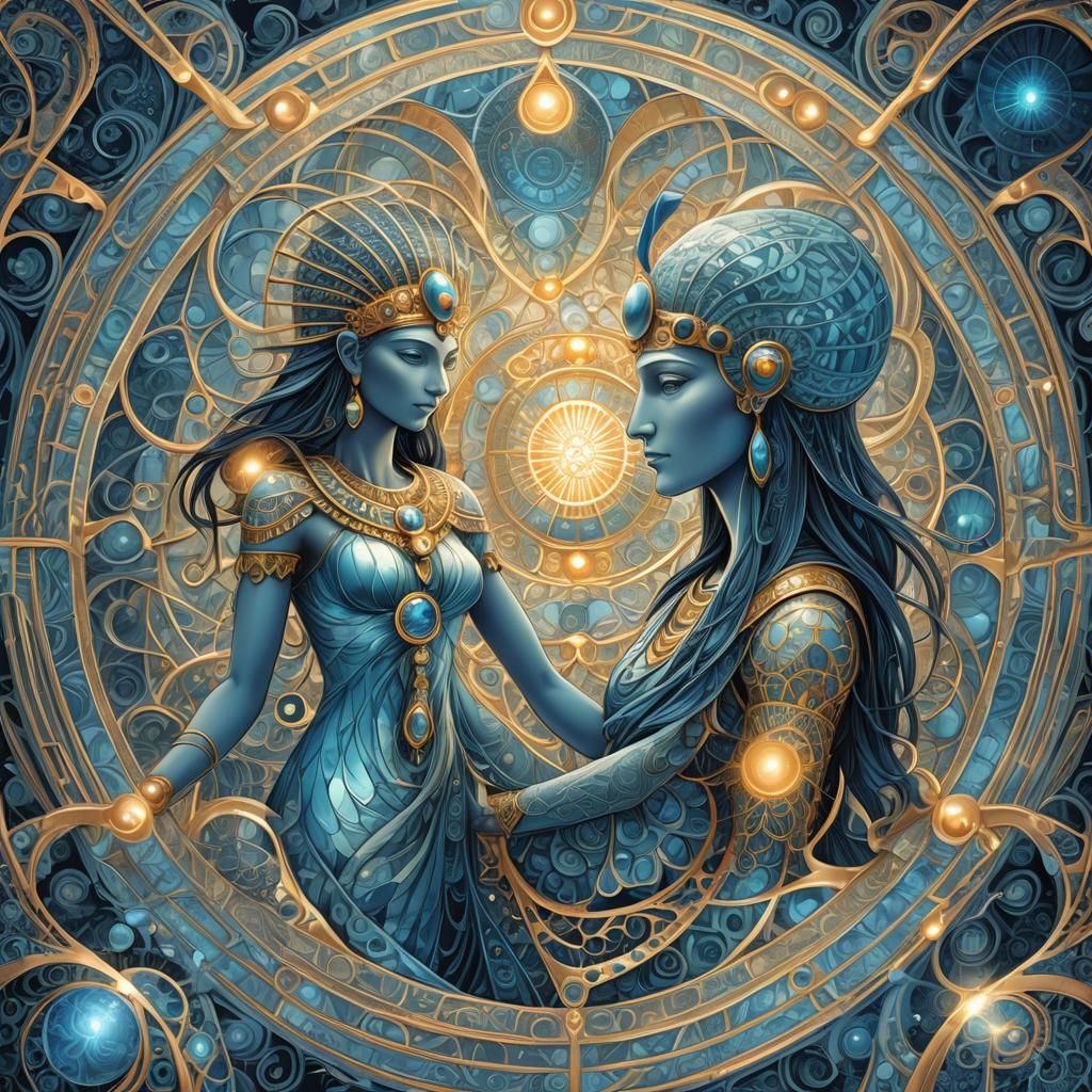 Thoth and Athena in Abstract Fractal Geometry