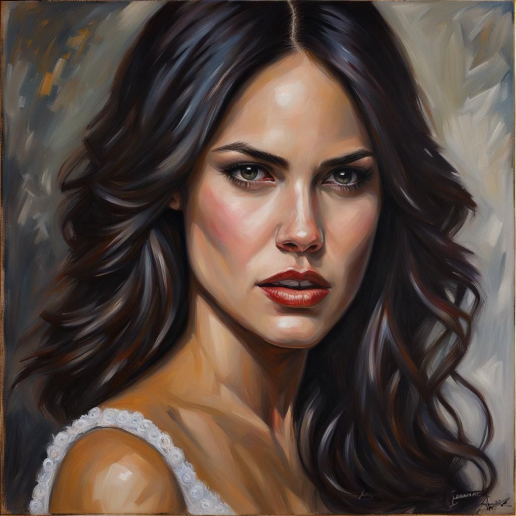 Eiza Gonzales Portrait as Oil Painting