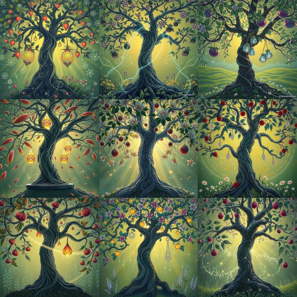 Ethereal Tree of Life Radiates Wisdom and Divine Energy