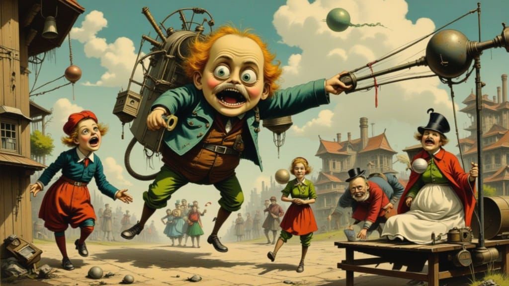 Steampunk Robot Battle in Gurney Style