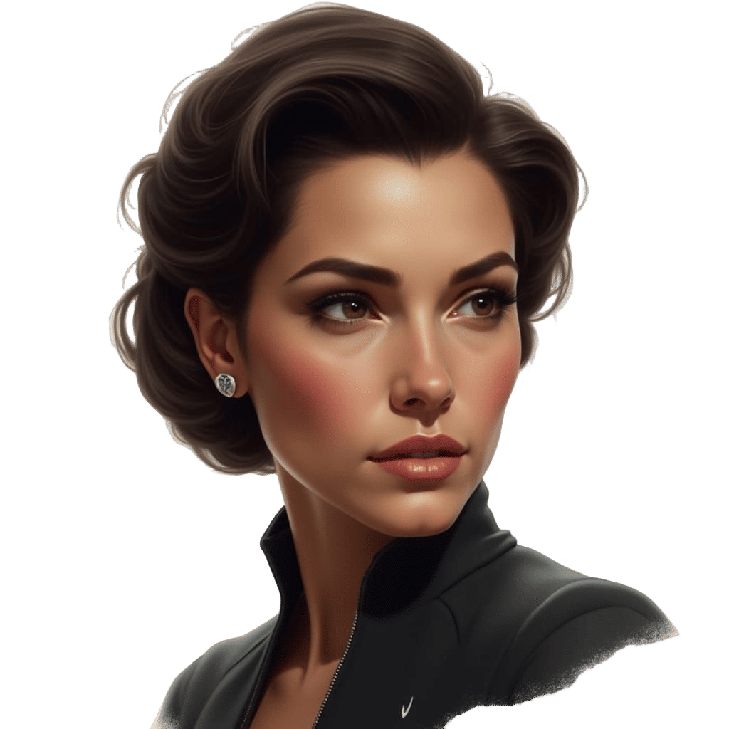 Delta Woman Portrait in Realistic Digital Painting Style