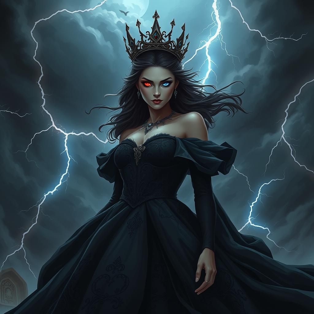 Storm Princess Portrait in Dramatic Digital Art