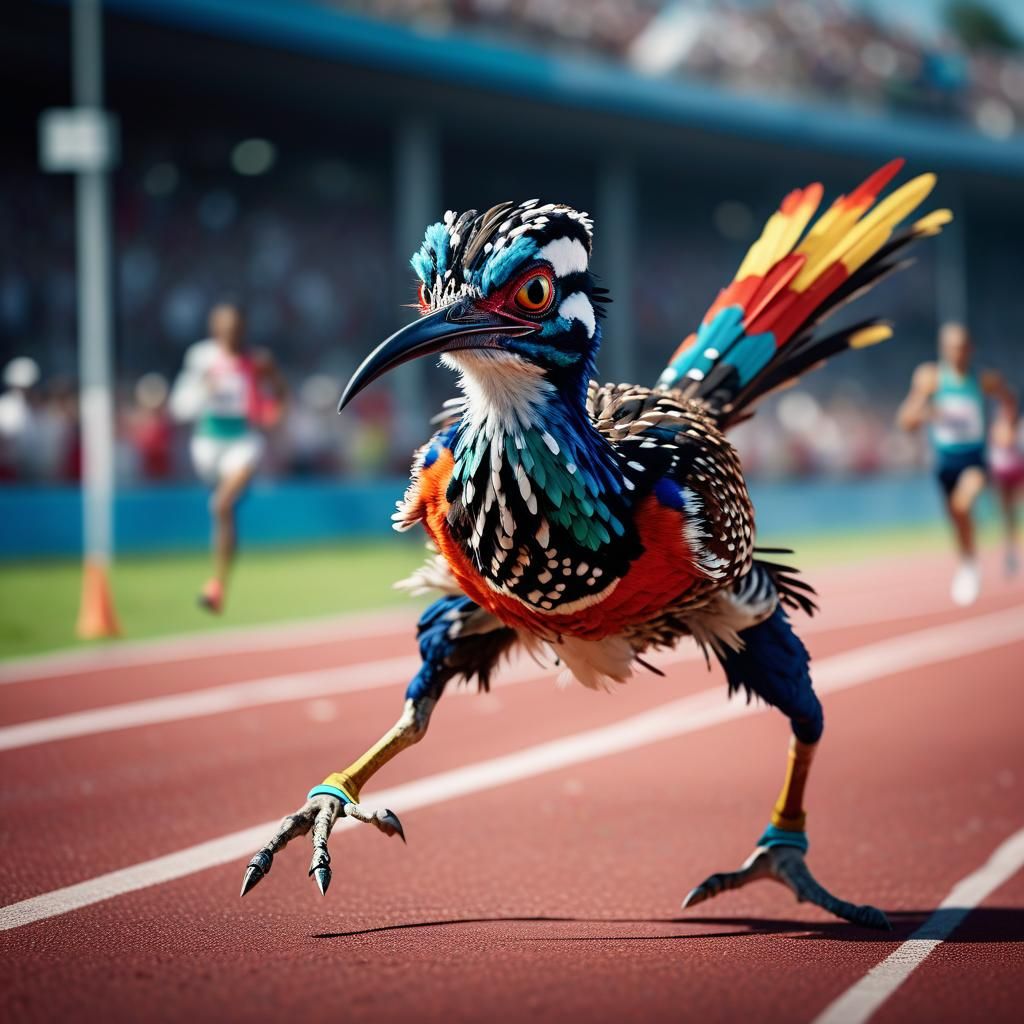 Roadrunner Wins Olympic Race: Cinematic Sports Photography