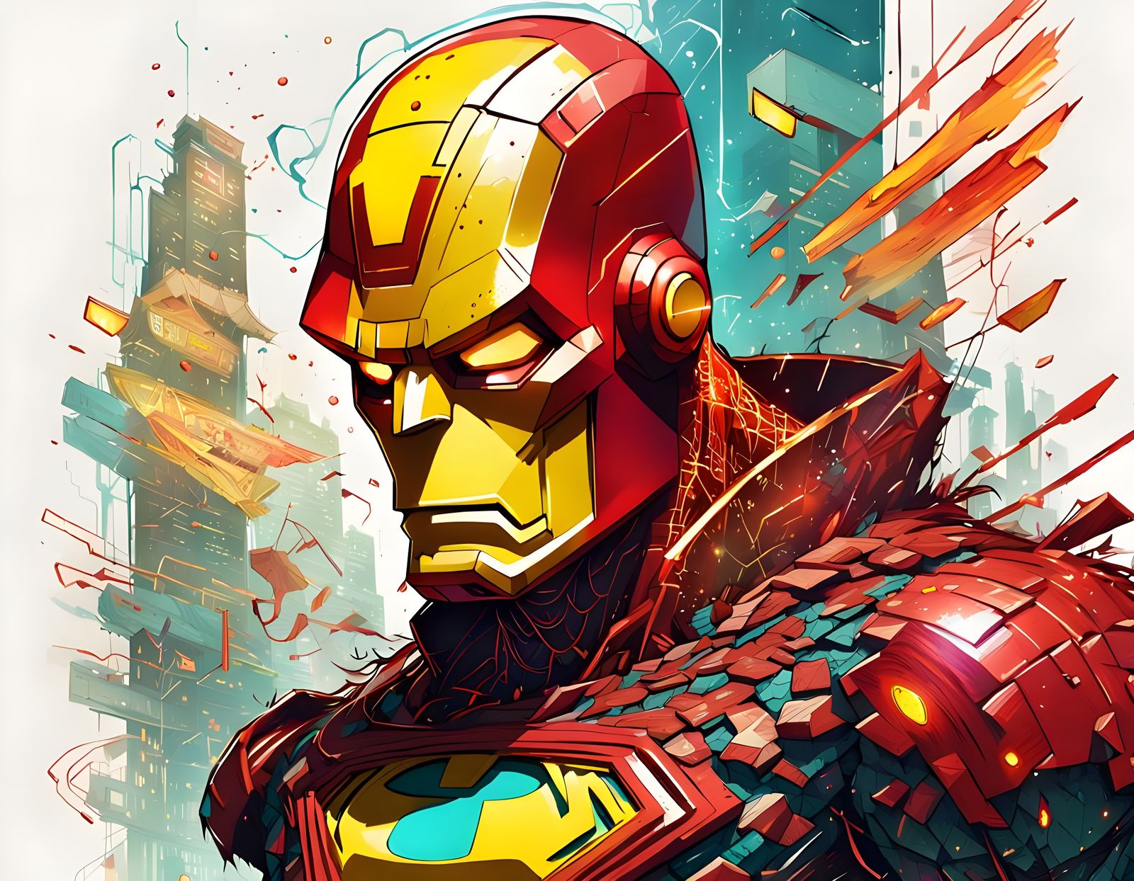 Bio Punk Visionary with Shimmering Aura