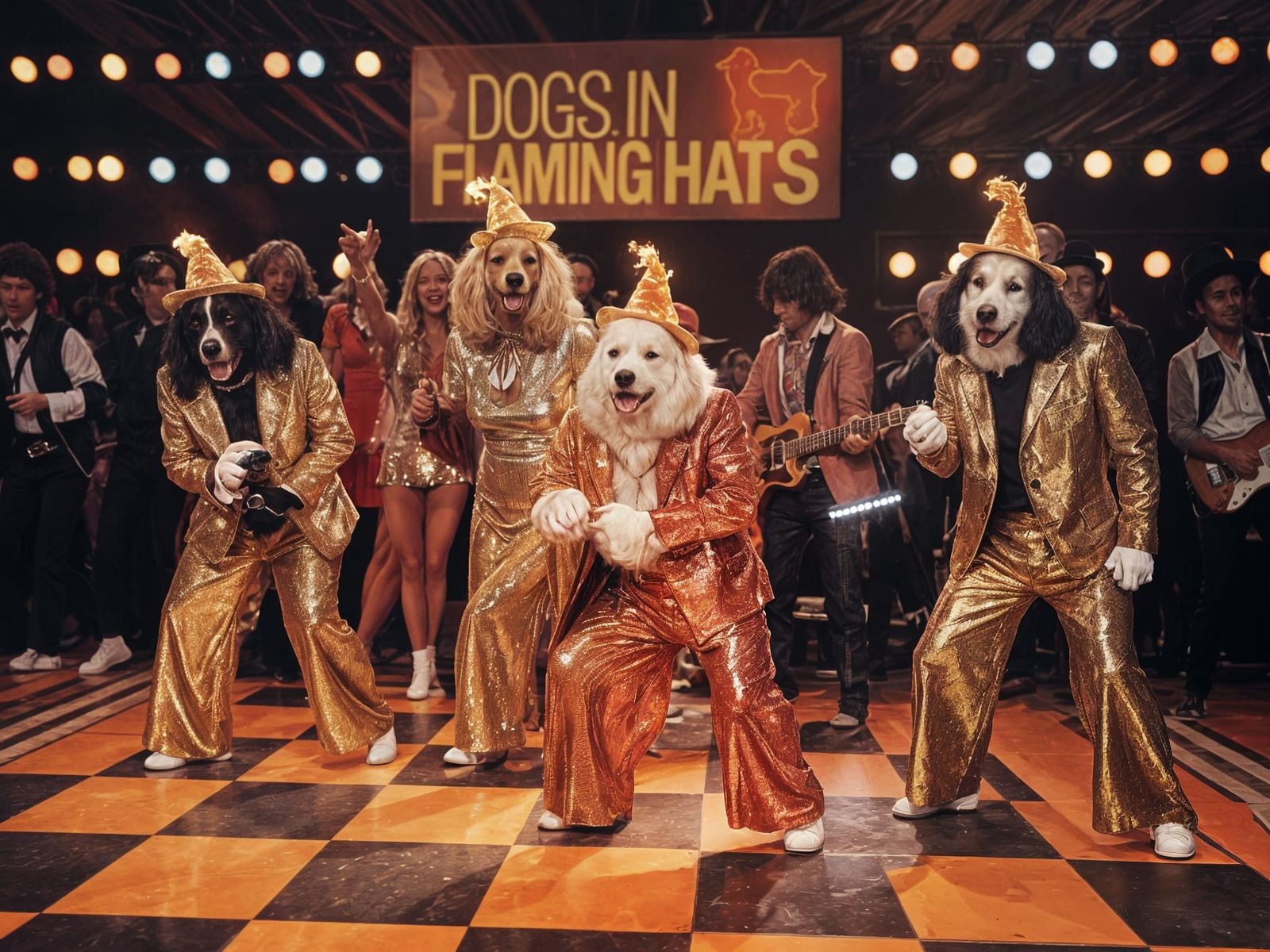 Dogs in Flaming Hats Disco Performance