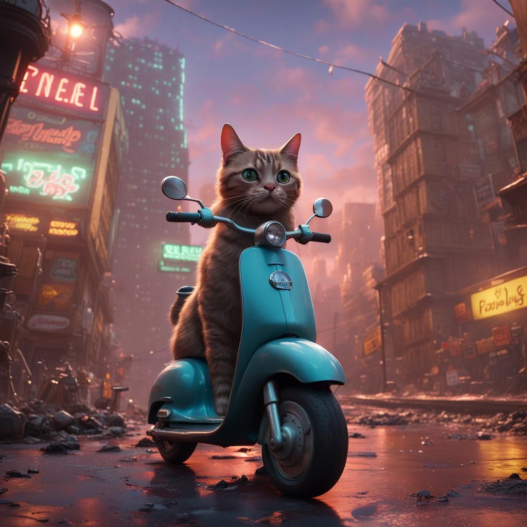 Fantastical Drippy Melty Cat Concept Art