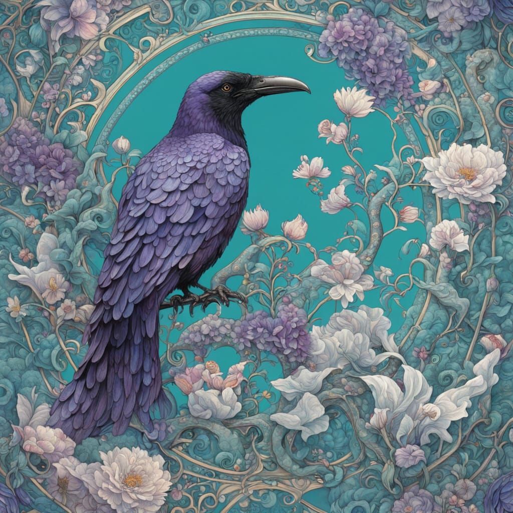 Enchanted Dancer in Dreamlike Realm with Intricate Patterns....