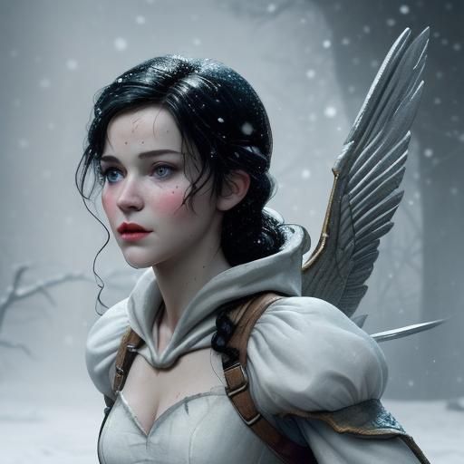Snow White in the Hunger Games: Hyperrealistic Concept Art