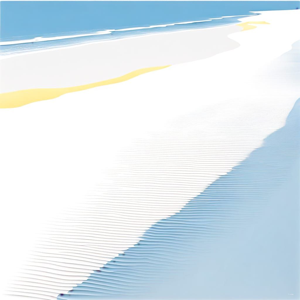 Winter Beach in Minimalist Style