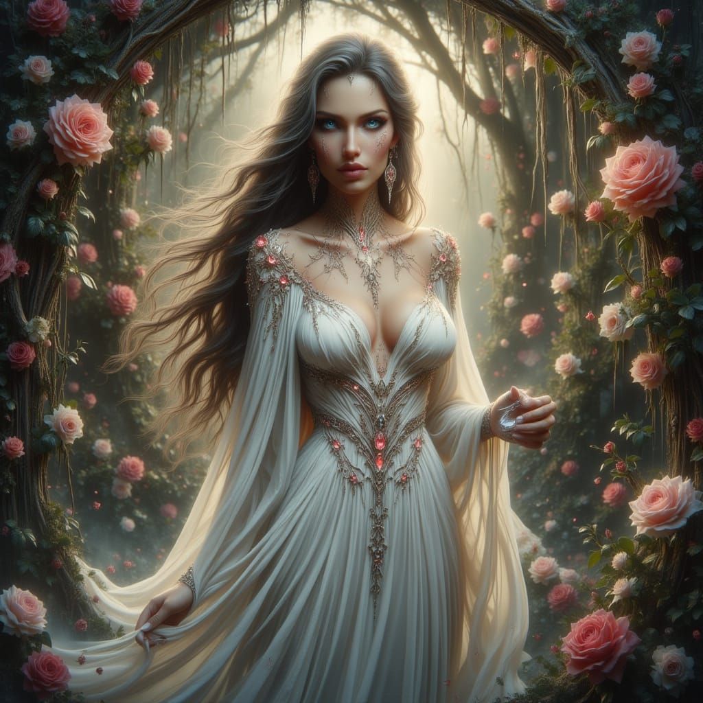 Priestess of Love in Art Nouveau Style