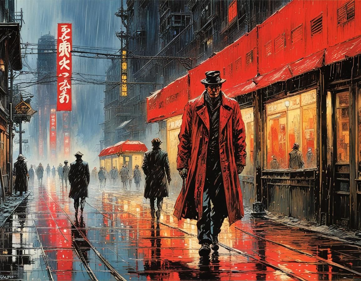 Red Rain Romanticism: A Sci-Fi Inspired Vision