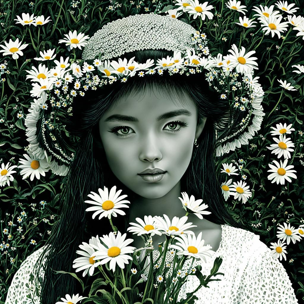 Lady Surrounded by Daisies